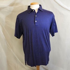 Peter Millar Striped Men's Polo Large